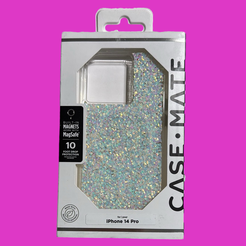 Case-Mate iPhone 14 Pro Glitter Case - Silver